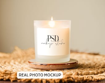 Kaarsmodel matglas 11 oz bedrukt mintgroen printy echte foto PSD