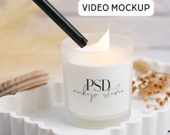 Candle Video Mockup 11oz Candle Video Mockup Frosted Glass Candle Mockup Video Mockup Frosted Candle Video 11 oz candle mockup Printify