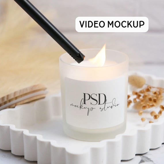 Candle Video Mockup 11oz Candle Video Mockup Frosted Glass Candle Mockup Video Mockup Frosted Candle Video 11 oz candle mockup Printify