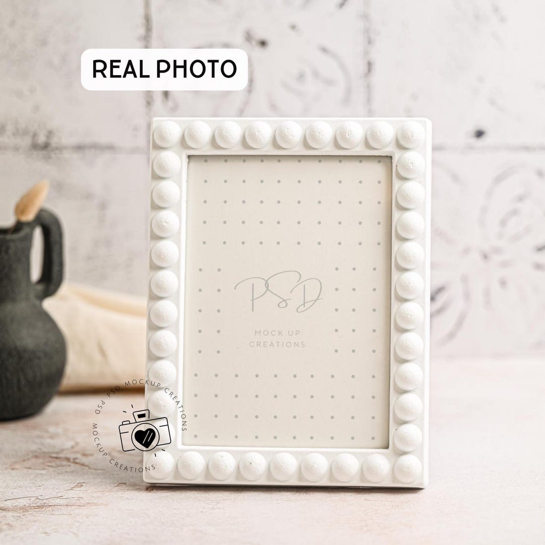 5x7 Inch White Frame Mockup 5x7 Frame Mockup Boho Frame Mock up PSD ...