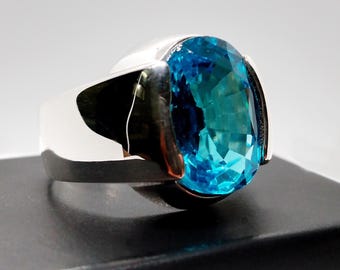 20カラットの天然ビッグブルートパーズスターリングシルバー925