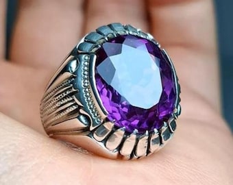 12カラット天然パープルアメジスト925スターリングシルバー 
