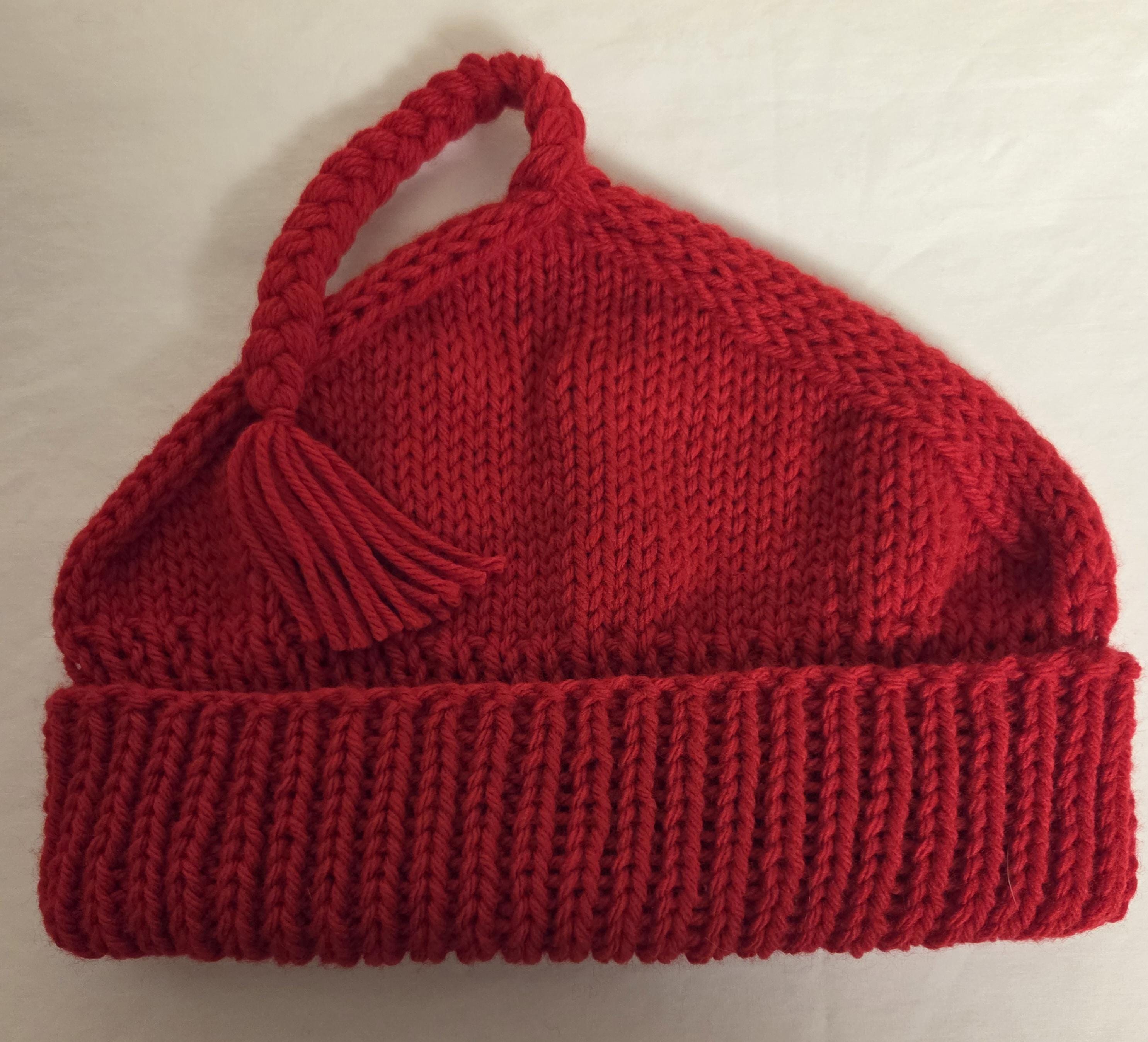 Red Melt the Ice No Kings Hand Knit Hat Inspired by 1940s Norway Red Melt the Ice No Kings Hand Knit Hat Inspired by 1940s Norway