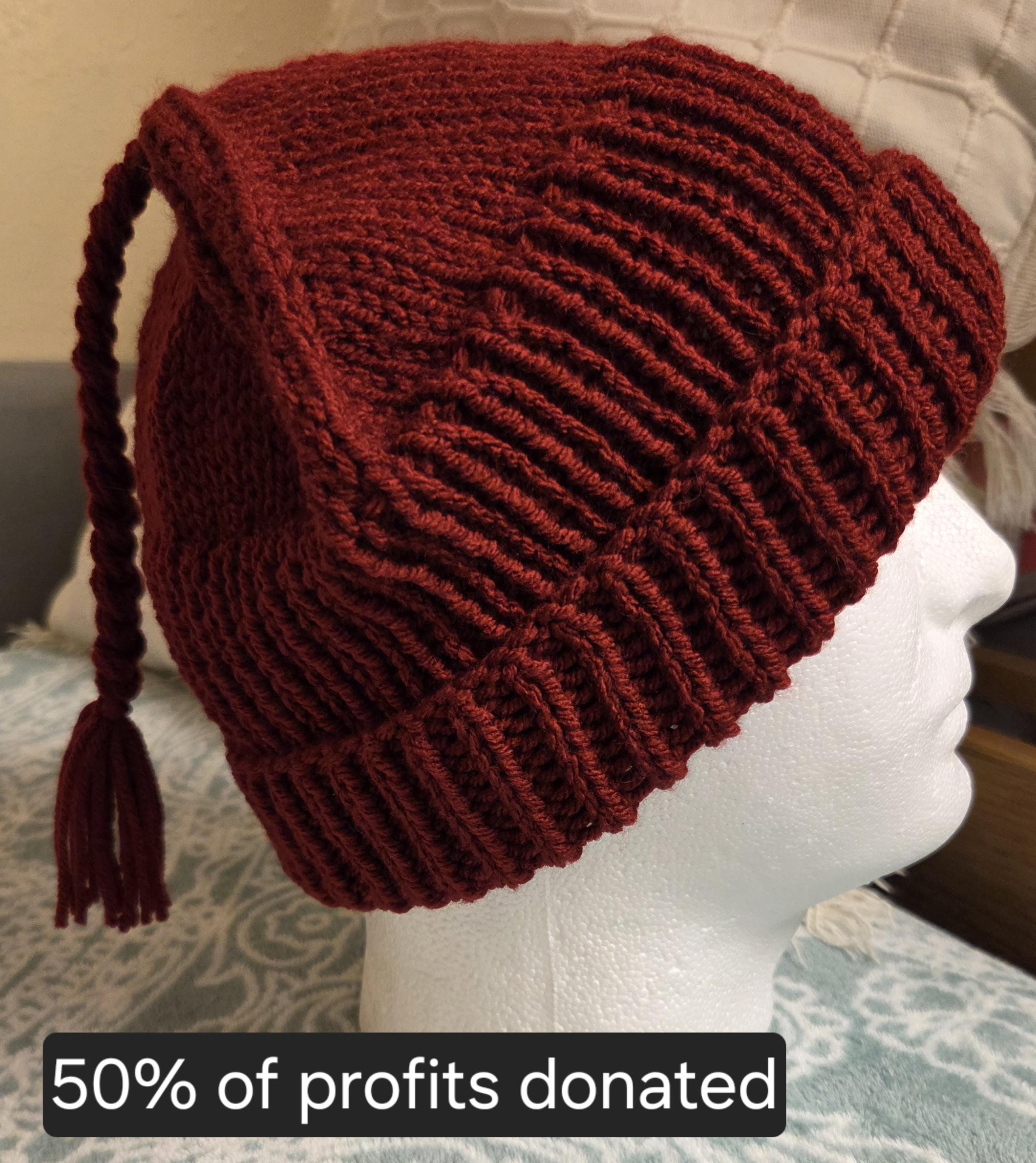 Red Melt the Ice No Kings Hand Knit Hat Inspired by 1940s Norway