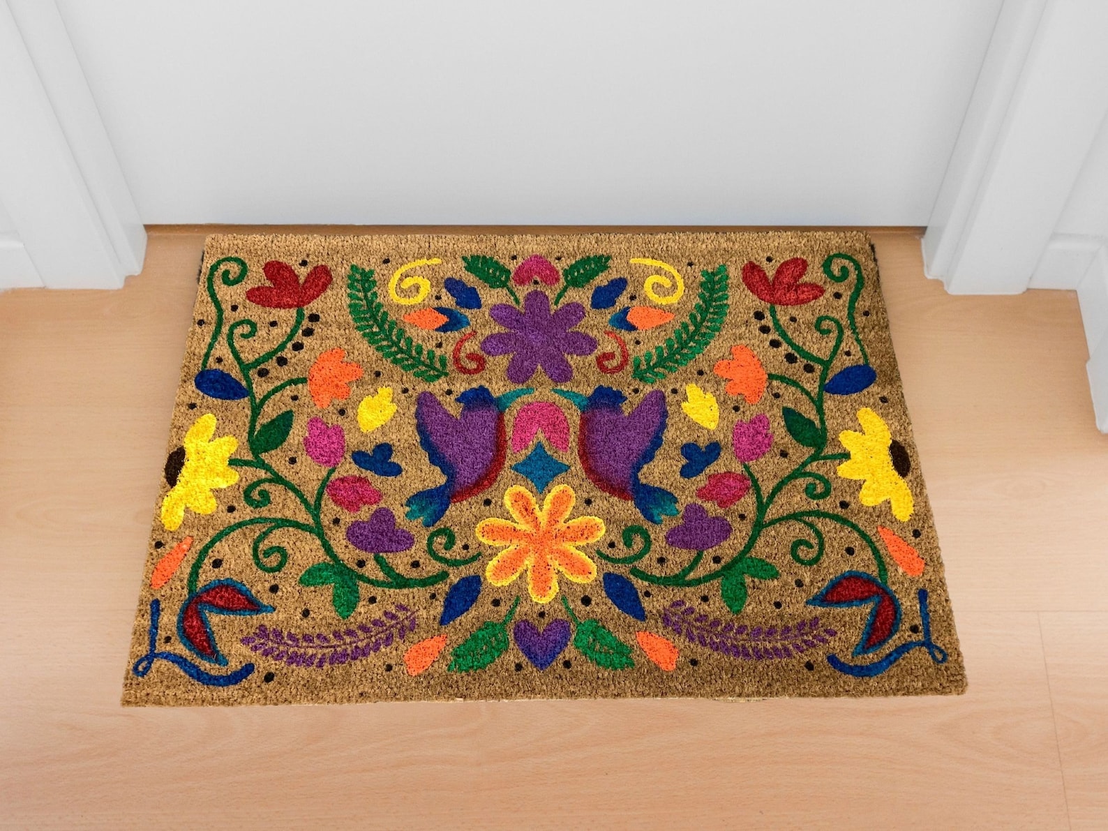Mexican Print Doormat Hand Painted Doormat Custom Patio Etsy