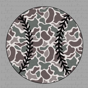Camo Baseball, Camoflauge Ball, Baseball PNG , Digitial File