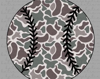 Camo Baseball, Camoflauge Ball, Baseball PNG , Digitial File