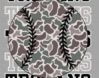 Trojan Baseball School Camo PNG, DIGITAL FILE