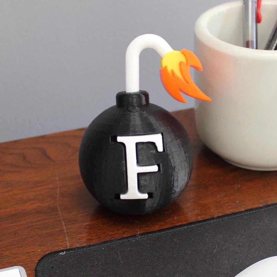 F Bomb Desktop Novelty, Fidget Toy, Gag Gift, Office Humor, White ...