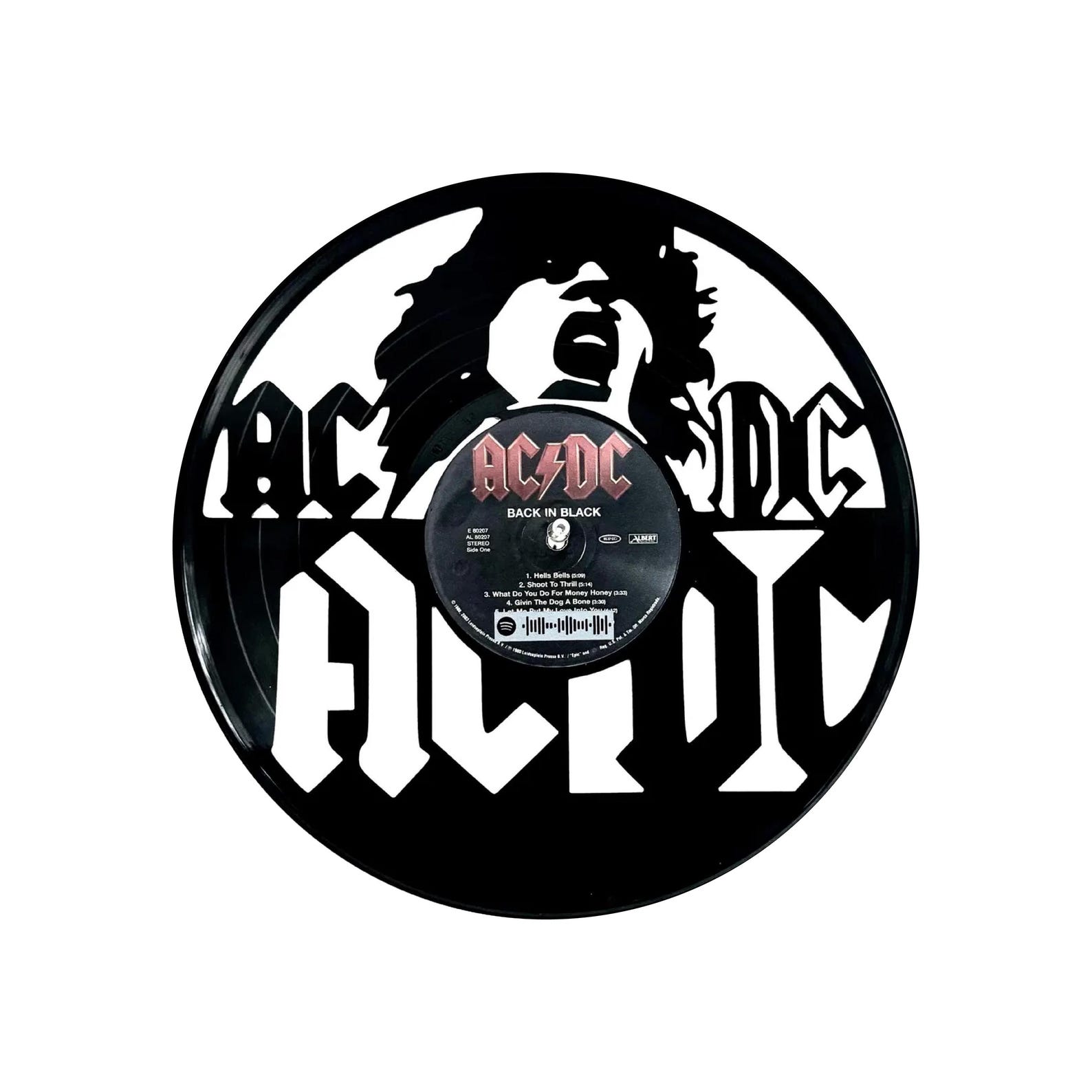 ACDC Vinyl Record Art: Repurposed Music Decor - Etsy