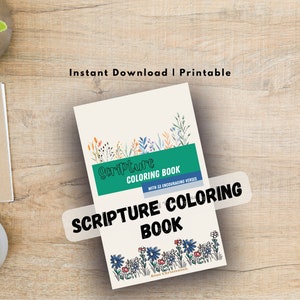 Scripture Coloring Book with 33 Encouraging Verses