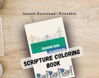 Scripture Coloring Book with 33 Encouraging Verses