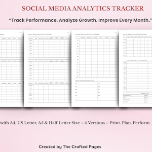 Social Media Tracking Tracker – 4 Versionen, 4 Größen