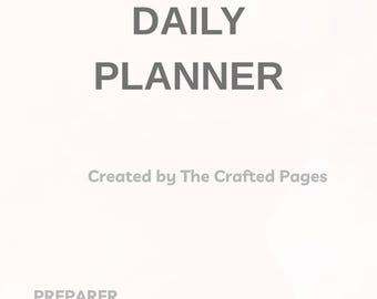 Undated Daily Planner,60-Page Minimalist Digital,  Hyperlinked PDF , Goodnotes Notability Ready