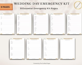 Wedding Day Emergency Kit Planner, Checklist, Survival Guide (Instant Download)