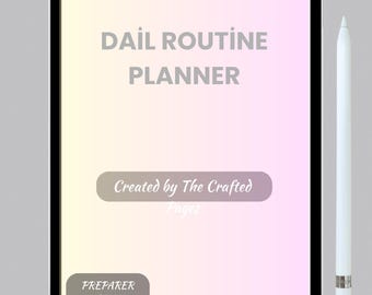 Digital Routine Planner, Habit Tracker, Self-Care Journal (PDF)