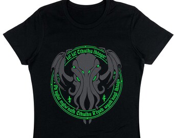 Cthulhu Fhtagn! blacklight Lovecraft women's fitted t-shirt S-2XL