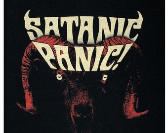 Satanic Panic vintage/retro-style women's fitted tee S-2XL