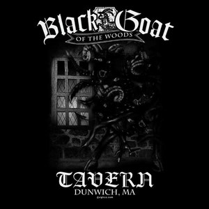 Black Goat of the Woods Tavern tshirt, unisex, size S-4XL