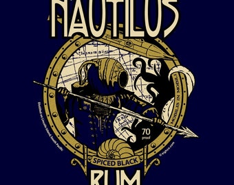 Captain Nemo's Nautilus Rum t-shirt, sizes S-4XL