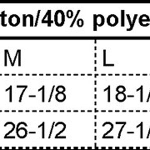 K&ouml;nnte beinhalten: Gr&ouml;&szlig;entabelle f&uuml;r Damen-Fitted-T-Shirts aus 60 % Baumwolle und 40 % Polyester. Die Tabelle zeigt die Ma&szlig;e in Zoll f&uuml;r die K&ouml;rperbreite und L&auml;nge f&uuml;r die Gr&ouml;&szlig;en S, M, L, XL, XXL und 3XL.