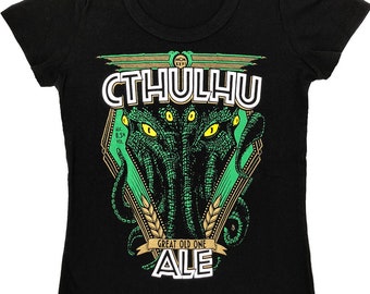 Cthulhu Great Old One Ale Lovecraft Beer shirt women's babydoll