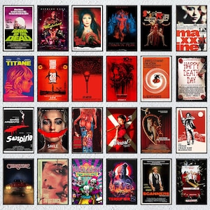 120-delige enge film, horrorfilmposter, digitale download, filmpostercollectie, kunst aan de muur, filmbundel