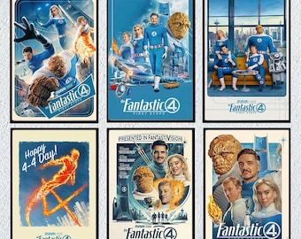The Fantastic Four: First Steps Movie Poster Wall Art Room Decor Film Poster Wall Decor Limited Edition Collectible Personalised Poster Gift