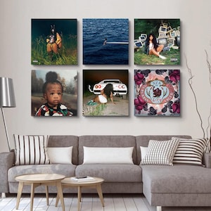 Music Album Cover, R&B Artist Poster, Square Album, Music Art, Canvas Prints, Trendy Wall Decor, Any Photo on Canvas