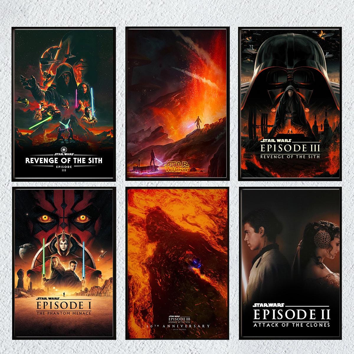 Revenge of the Sith 20TH Anniversary Poster Wall Art Room Decor Film Poster Wall Decor Limited Edition Collectible Personalised Poster Gift