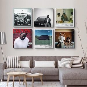 Album Cover Poster Rap Artist Posters Hip Hop Square Music Album Wrapped Canvas Prints Wall Art Decor Rapper Any Photo on Canvas
