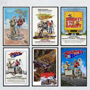 Smokey And The Bandit Movie Poster Wall Art Room Decor Film Poster Wall Decor Limited Edition Collectible Personalised Poster Gift