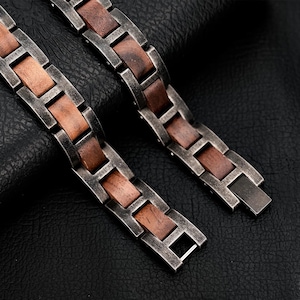 MKENDN Bracciale A Grillo A Forma Di Fiocco Bracciale In Pelle Intrecciata A Doppio Strato Per Uomo Donna Chiusura A Ferro Di Cavallo In Acciaio Inossidabile Con Ve - Foto 2