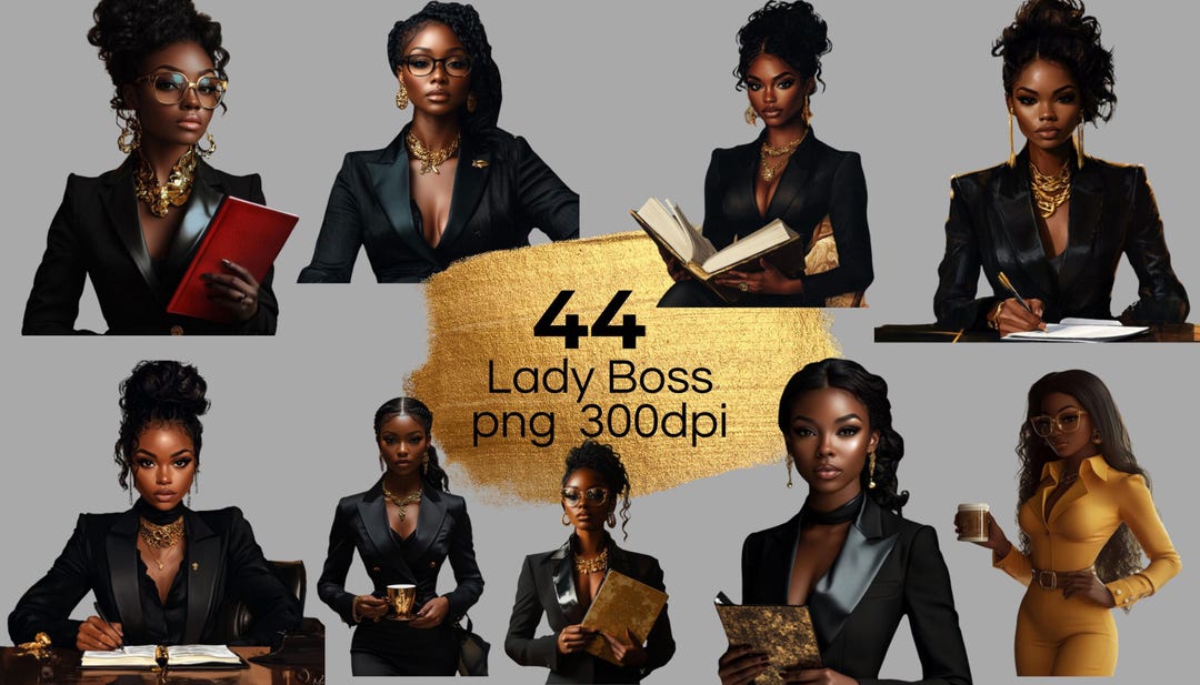 Lady Boss Fashion Girl Clipart Bundle Girl Boss Clipart Boss Lady PNG ...