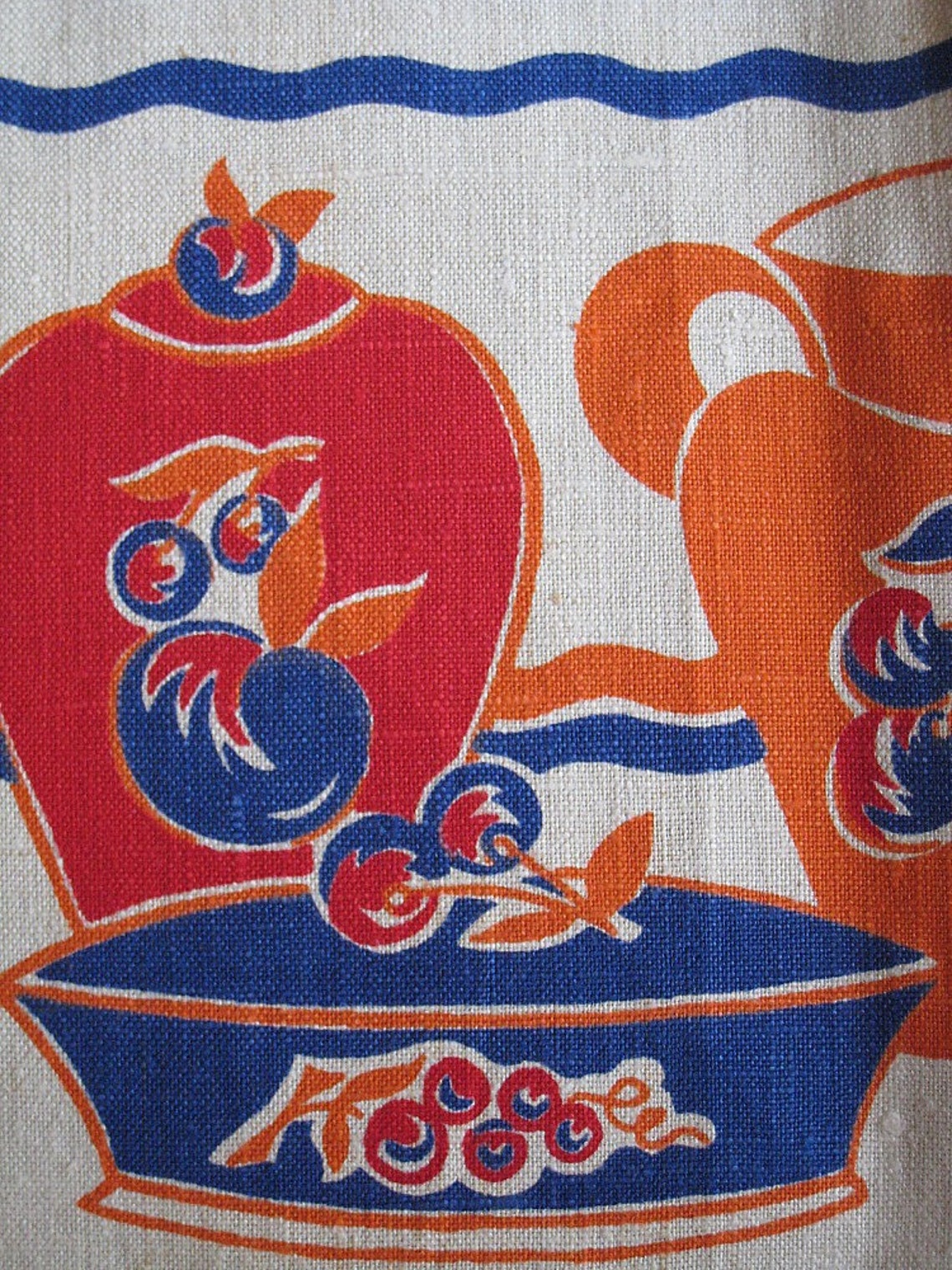 Vibrant Vintage Kitchen Towel featuring Pennsylvania Dutch Etsy