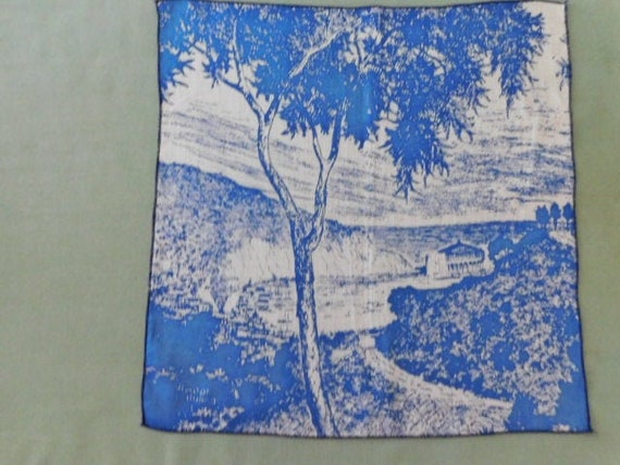 Vintage Catalina Island-Avalon Souvenir Handkerchi