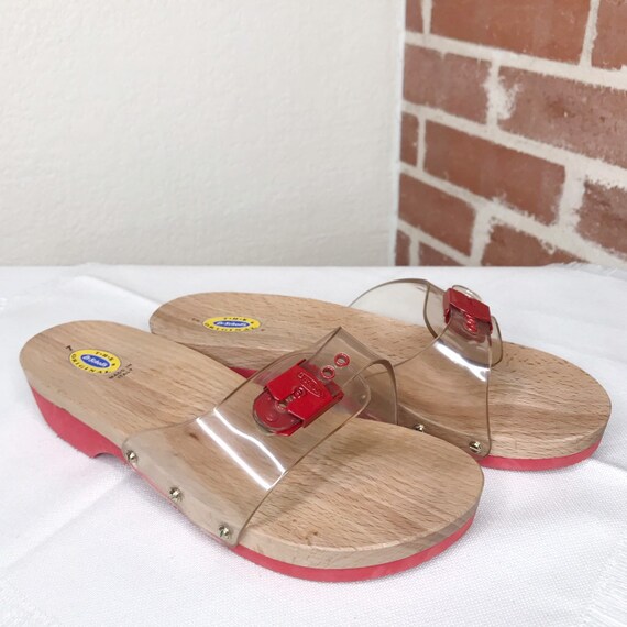dr scholl's wooden clogs