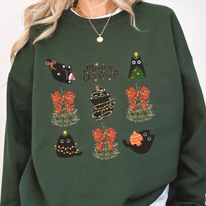 Meowy Christmas Sweatshirt\Tshirt, Cat lover gift, Funny Christmas Shirt, Cat Christmas Sweatshirt, Cat Lover Shirt, Cat Mom Christmas