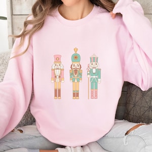 Nutcracker Christmas Shirt Nutcracker Sweatshirt Women&#39;s Holiday Tee Watercolor Holiday Tshirt Holiday Party Gift Festive Christmas Shirt