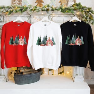 Julsnögubbetröja, jultröja, snögubbeskjorta, julklappar, julkragetröja, julskjortor för kvinnor bild 2
