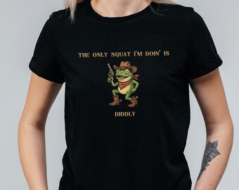 Camiseta divertida de rana vaquera: regalo con humor del Oeste