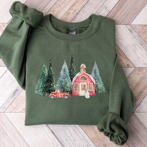 Julsnögubbetröja, jultröja, snögubbeskjorta, julklappar, julkragetröja, julskjortor för kvinnor bild 3