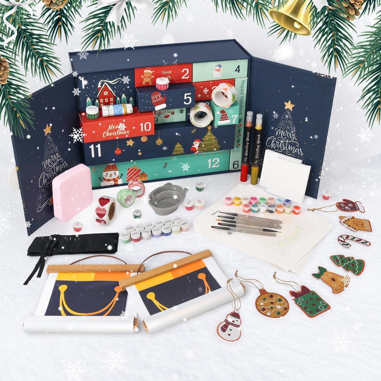 Christmas Paint by Numbers Surprise Box - DIY Art Craft Advent…