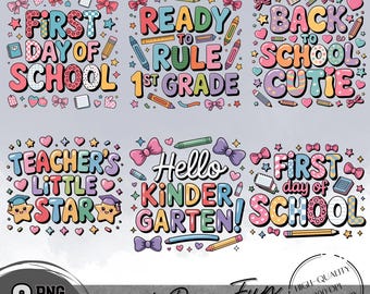 Back to School Clipart Bundle, Teacher and Kinder PNG