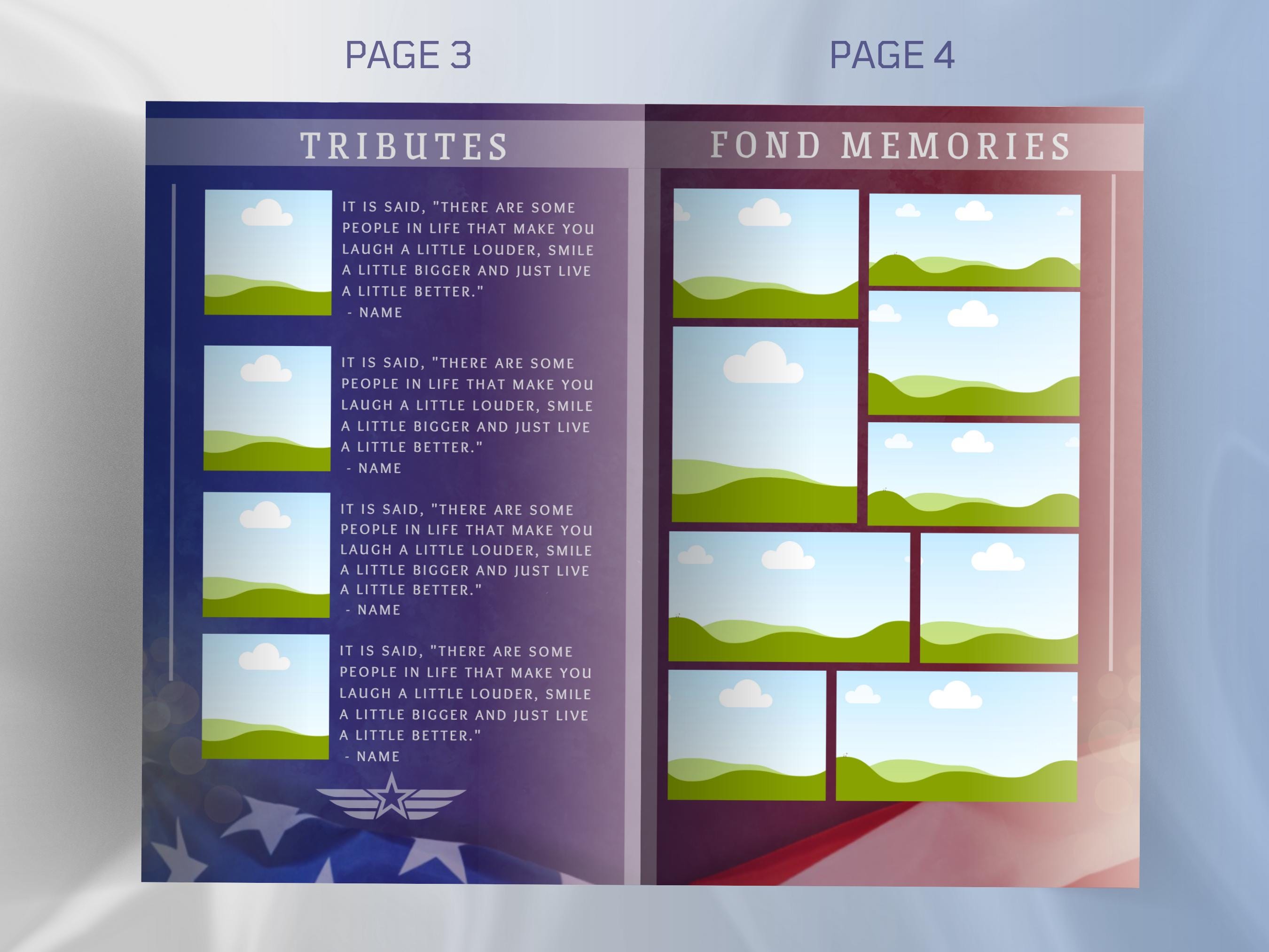 Patriotic Army Program Template | 8.5