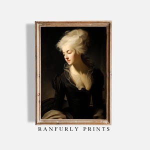 Vintage French Woman Portrait Print: Parisian Style Wall Art (Digital Download)