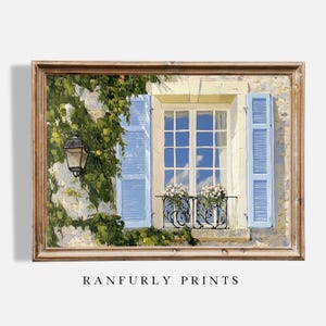French Window Art Print: Provence Cottagecore Decor (Digital Download)