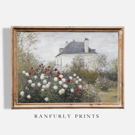 ローズ 油絵風絵画 大型フレーム ローズ 油絵風絵画