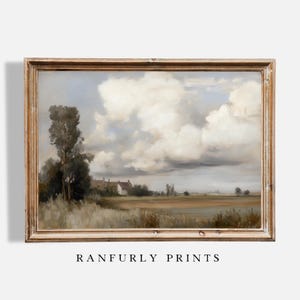19th Century Landschaftsdruck – Rustikale Landschaftsmalerei – Digitaler Download