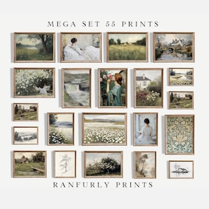 Country Landscape Painting, Mega Bundle, Nature Prints Wall Art, Set Of 50+ PRINTABLES